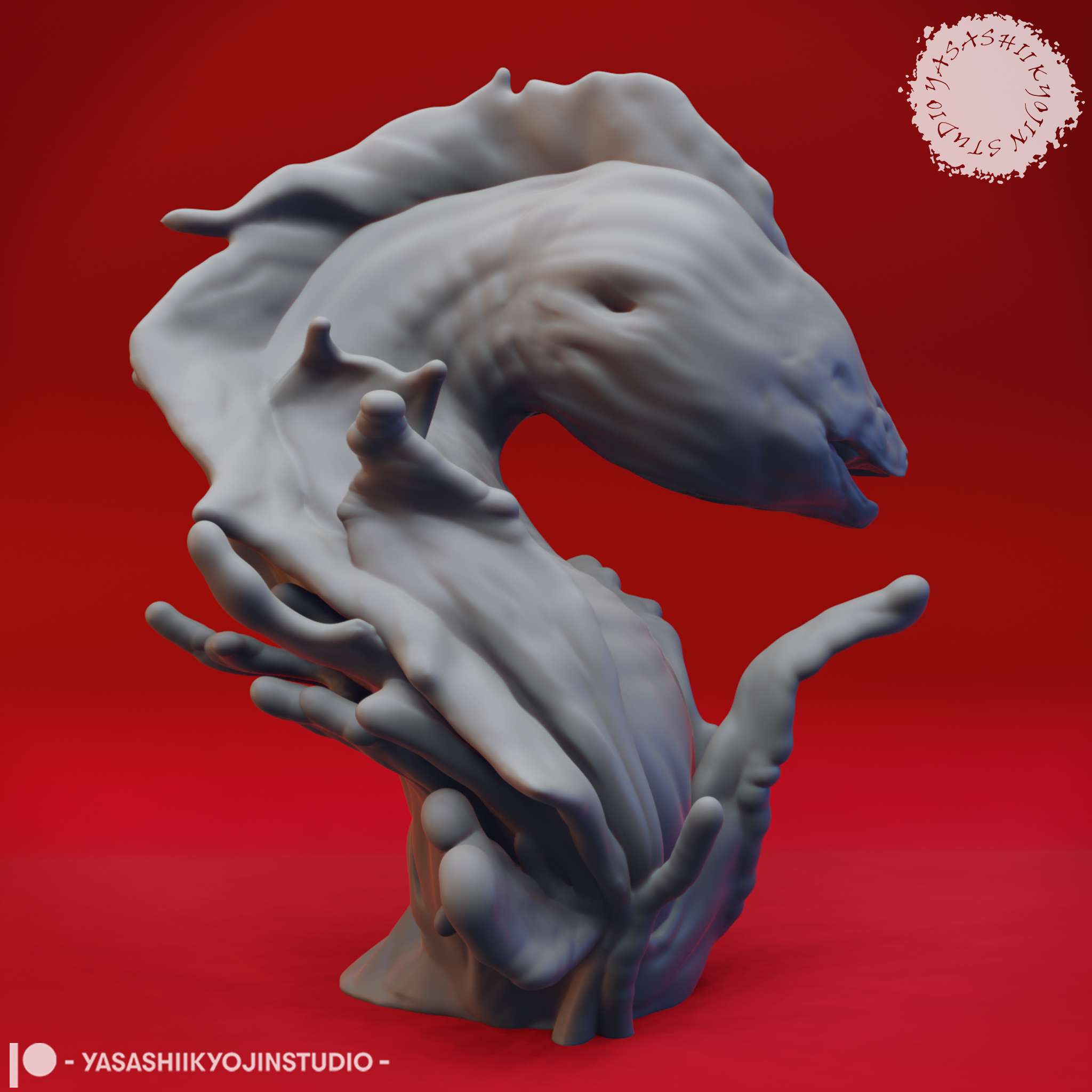 Water Elemental Tabletop Miniature (PreSupported) 3D models