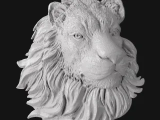 Lion Head Sculpture