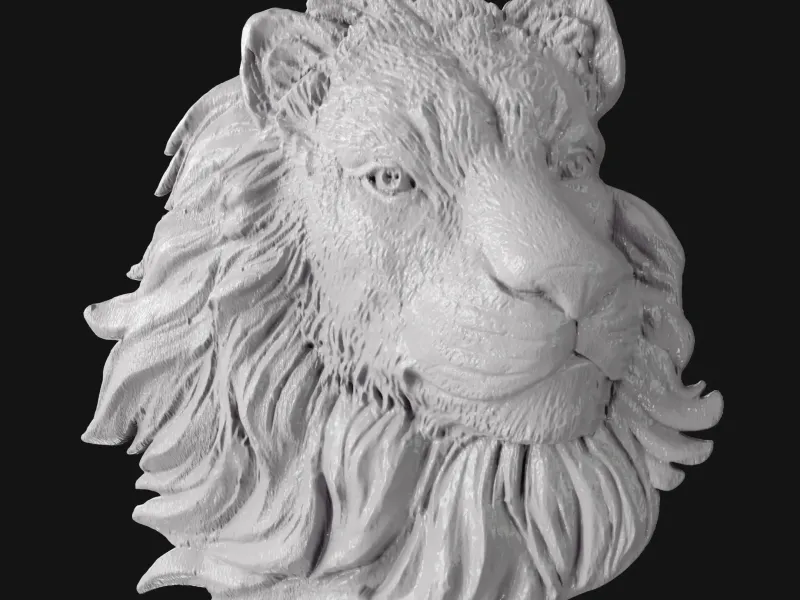 Lion Head Sculpture