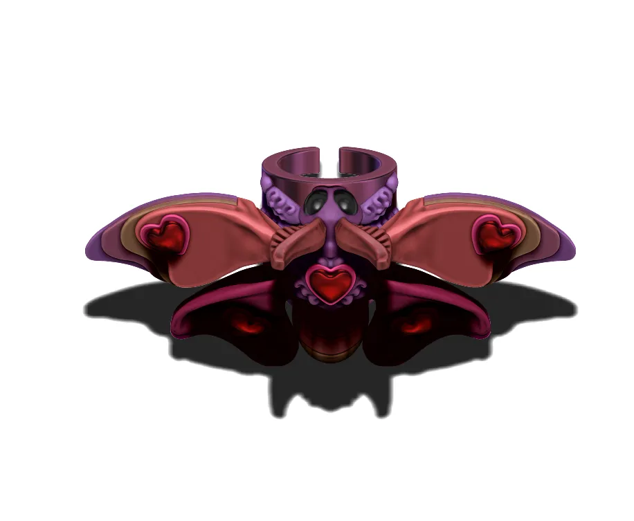 Sweat Hear Moth Ring (Valentine's Day Accessory)