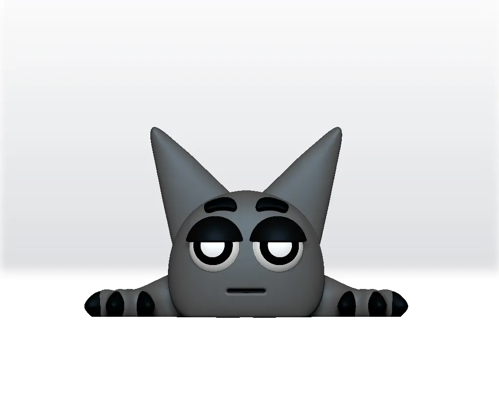 Sprunki Gray Flexi Articulated STL 3D Character Fanart