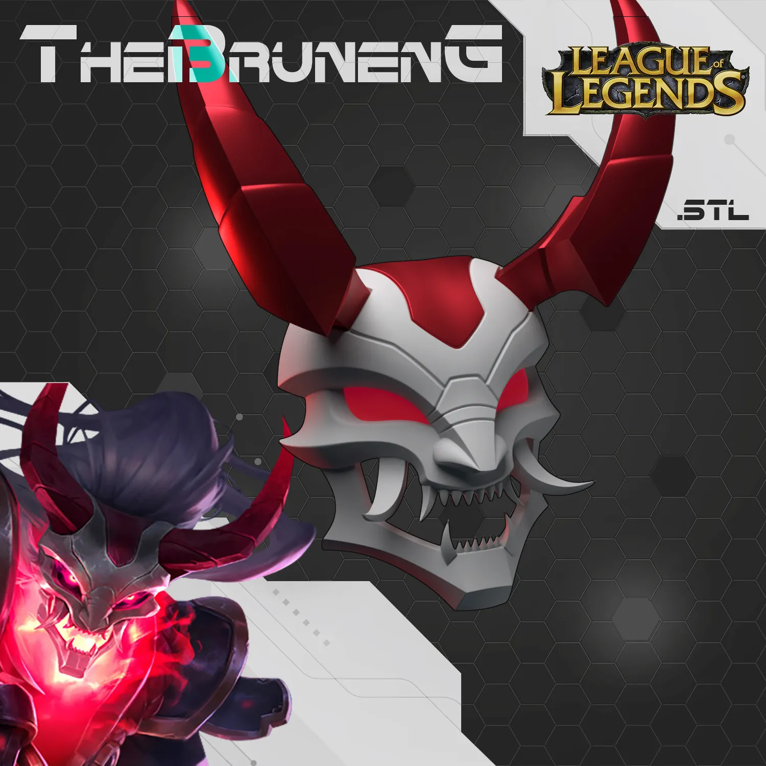 Blood Moon Thresh Cosplay Mask - League of Legends Wild Rift