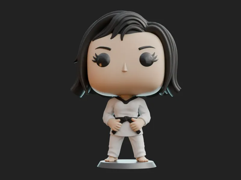 Martial Artist Female/Woman/Girl Funko Pop Fan Art
