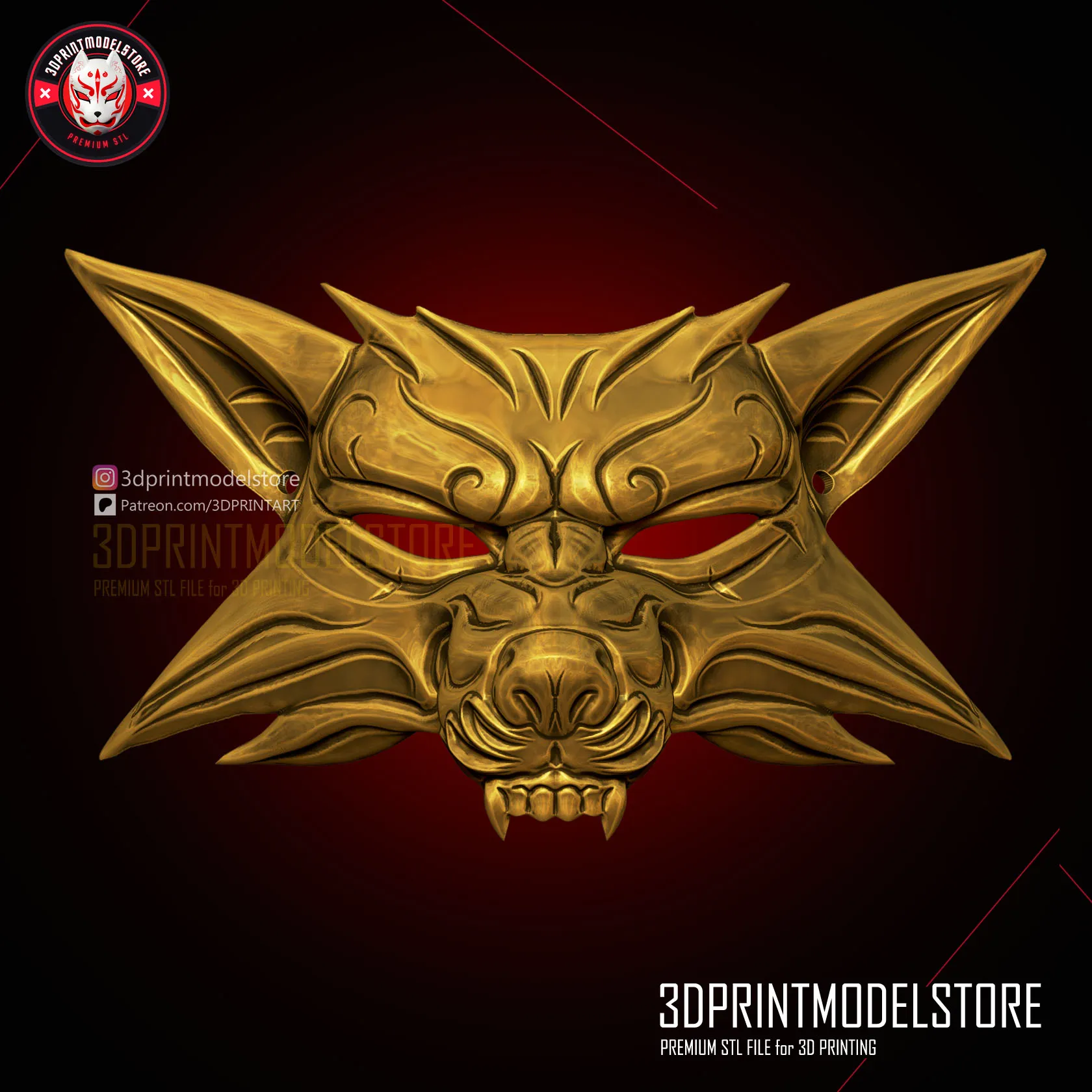 Triss Merigold Fox Mask - The Witcher 3 - Premium STL