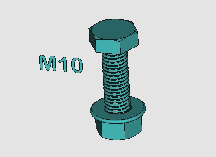 4pc bolt and nut m8-m12