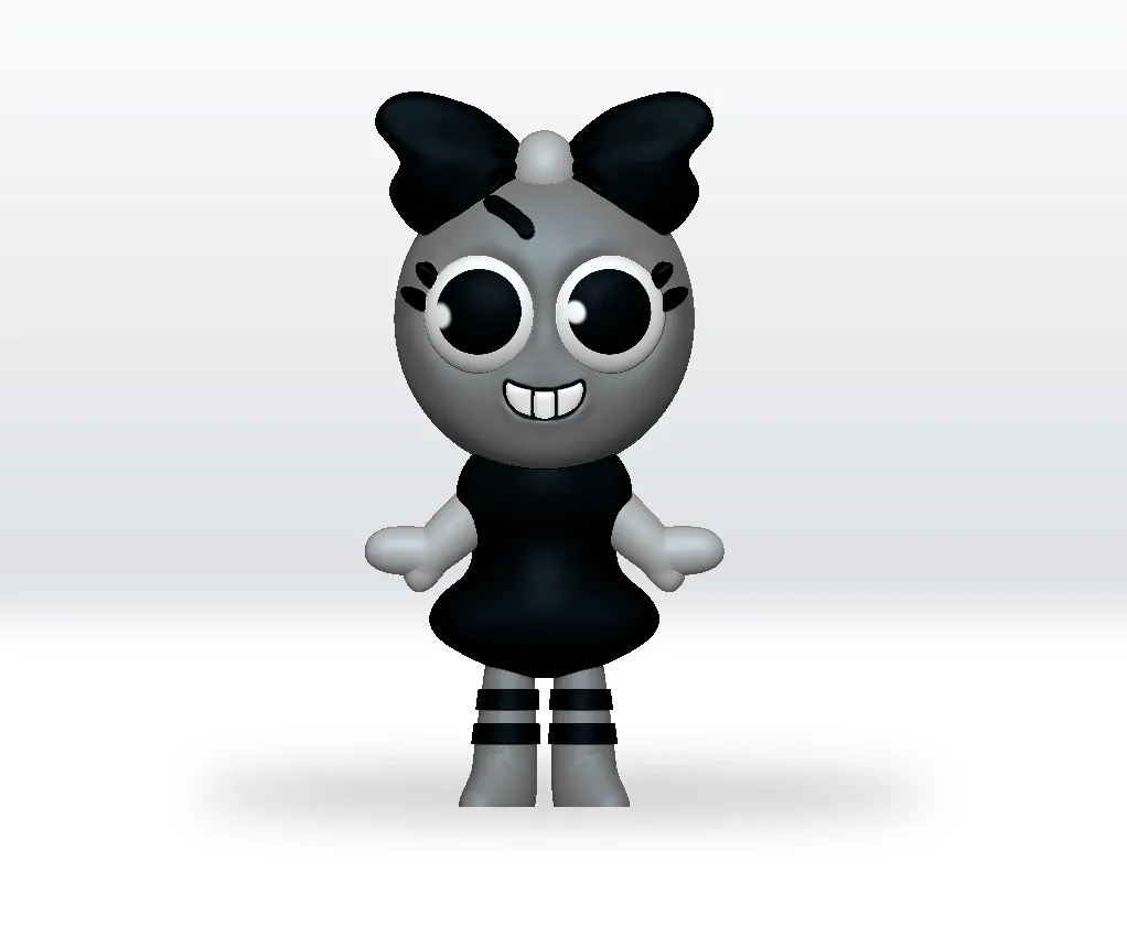 Vintage poppy STL Dandys World STL 3D Model Character Fanart