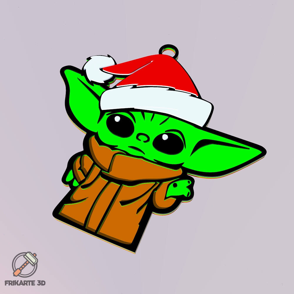 Baby Yoda Christmas Tree Decoration No Circle