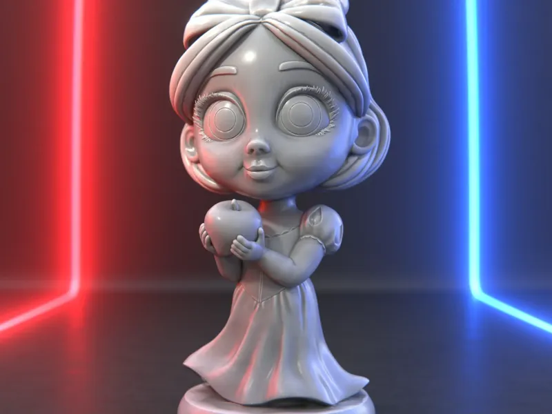 "Snow White Fan Art" – Enchanting Princess Sculpture