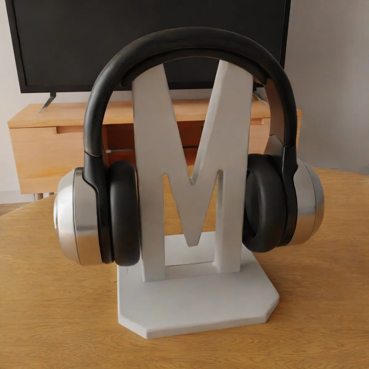 headphone holder stand letter M