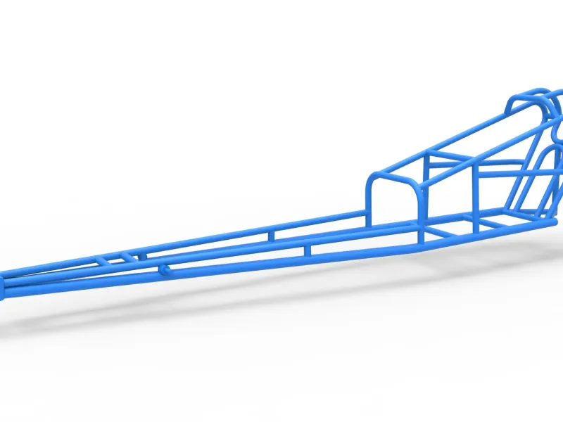 Frame of old school Front engine dragster V3 Scale 1:25