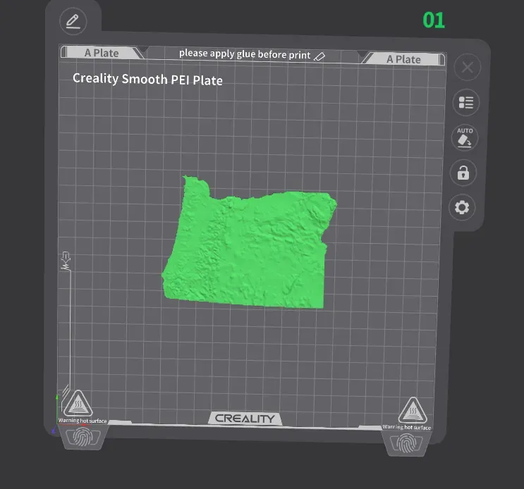 Oregon state topography