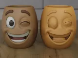 Cute Winking Face Planter and Desk Organizer STL-1
