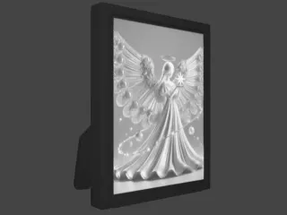 Angel lithopane frame