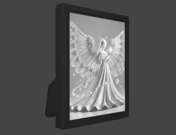 Angel lithopane frame