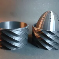 Self Watering Draining Low Poly Spiral Twist Planter Pot-2