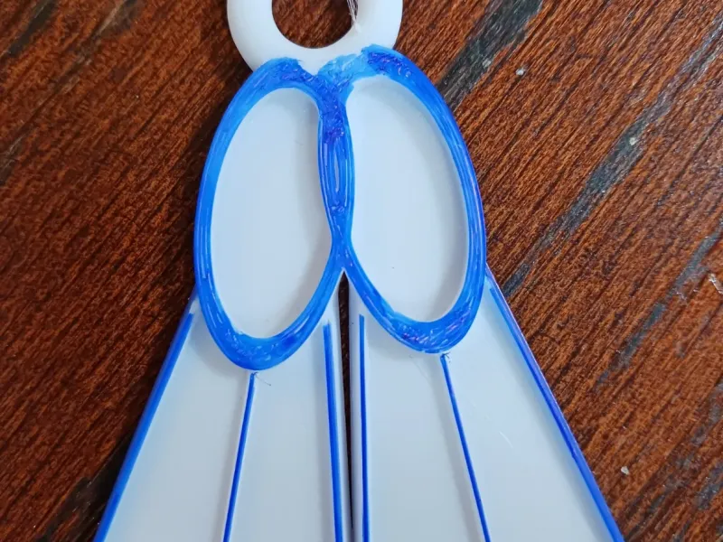 Swim fin bag tag