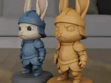 Cute Chibi Knight Bunny 3D Printable Figure STL-2