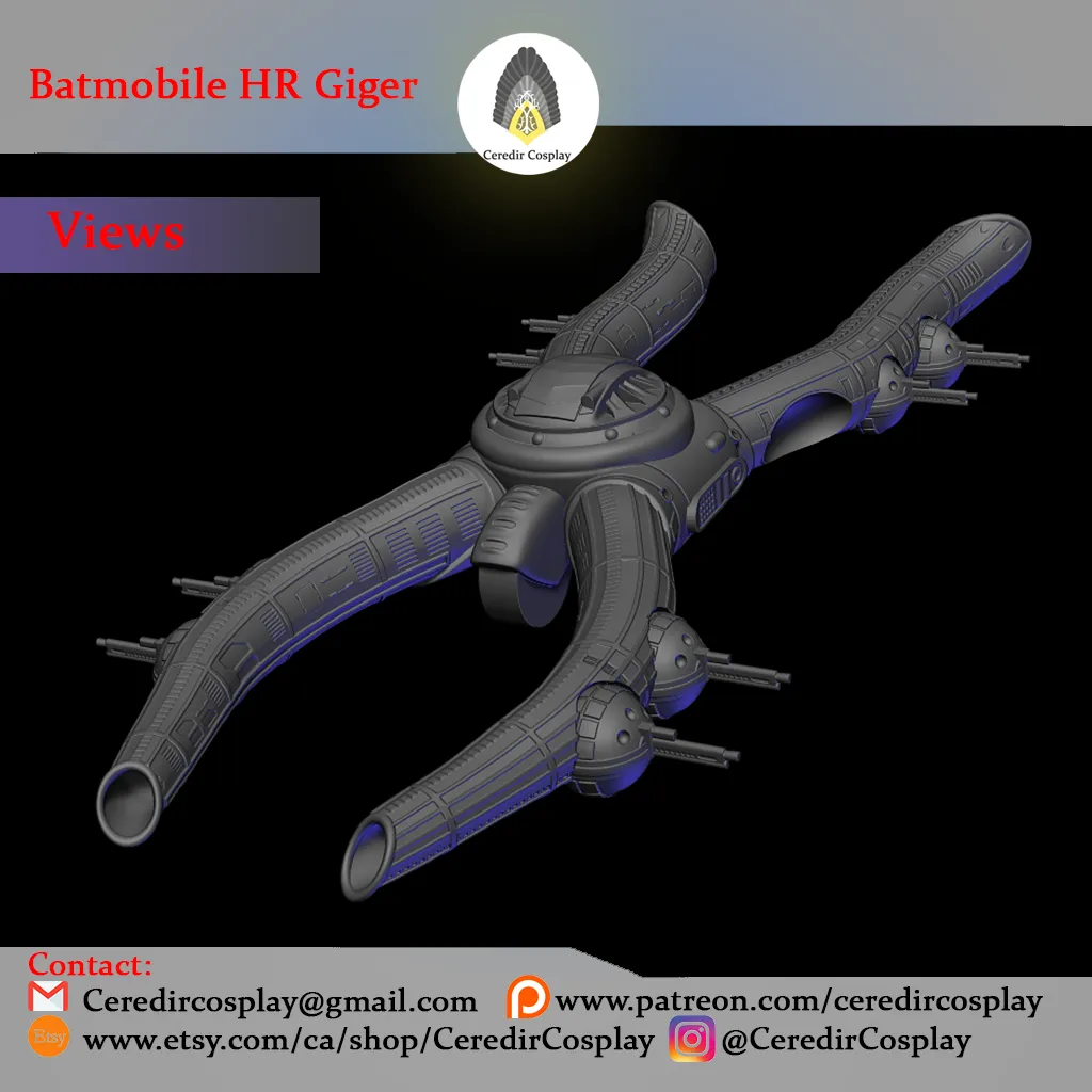 H.R. Giger Batmobile 3d digital download