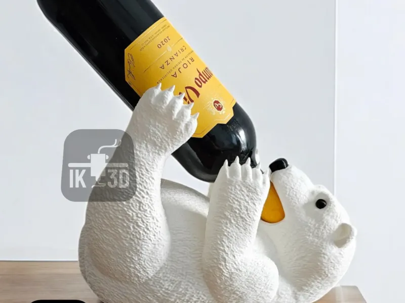 Suporte para garrafas de vinho Urso Polar / Sem suportes / Multipeças
