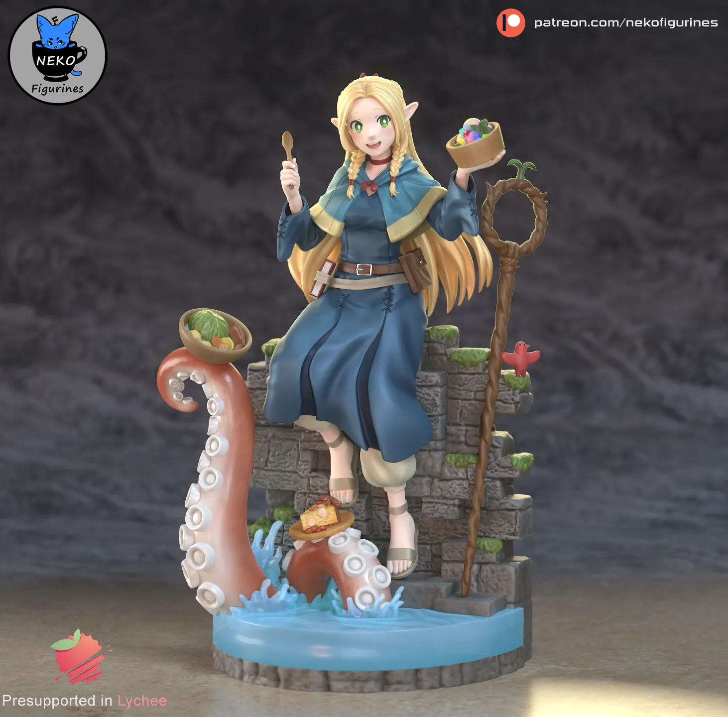 Marcille Donato - Dungeon Meshi Figure for 3D printing