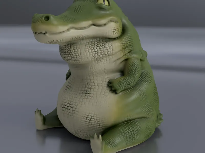 ÜBERGEWICHTIGES KROKODIL