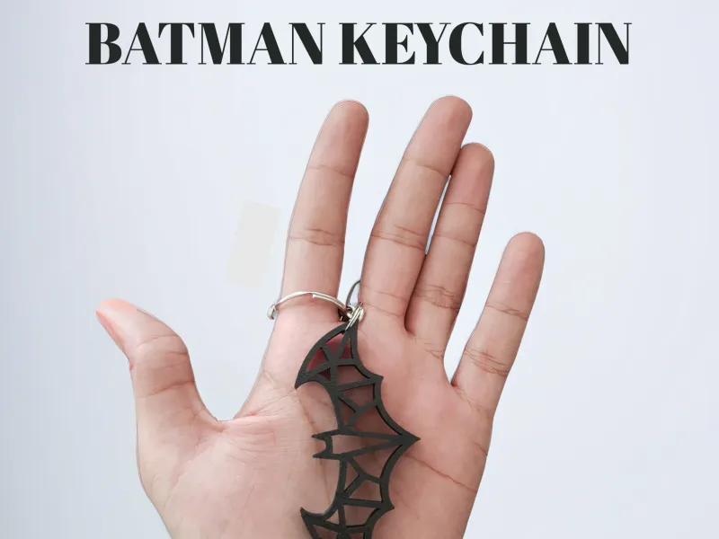 Wireframe Batman Keychain