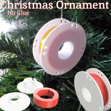 Filament Reel Christmas Ornament (free)-0