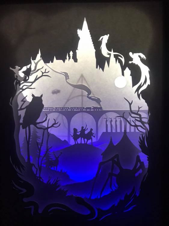Harry Potter and the Deathly Hallows lightbox (shadow box) 3D models