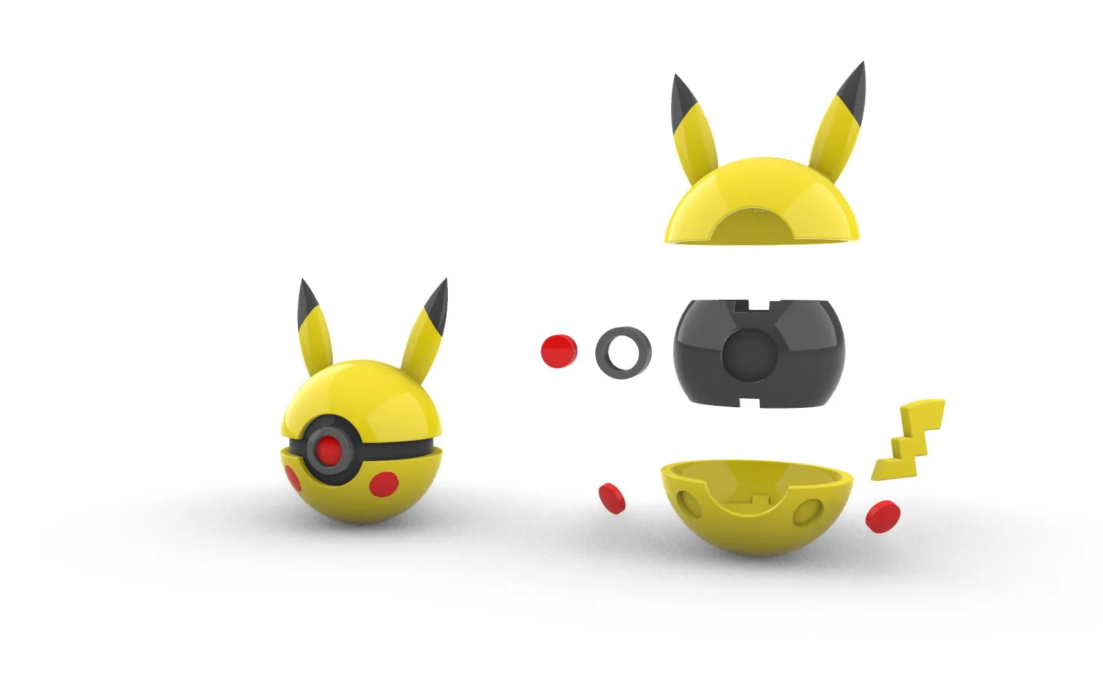 Pokeball 25 Pikachu | 3D models download | Creality Cloud