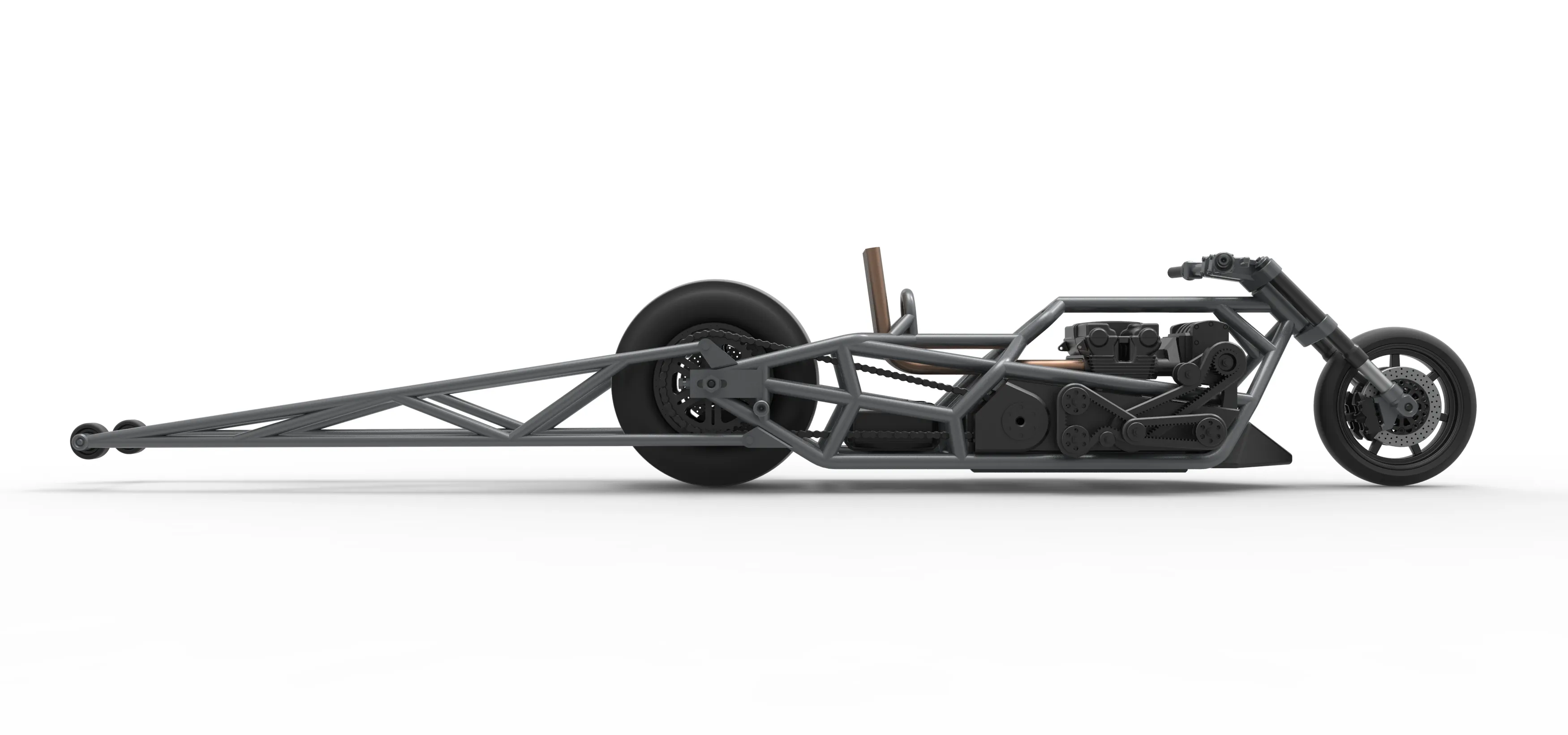 Top fuel dragster motorcycle Base Scale 1:25