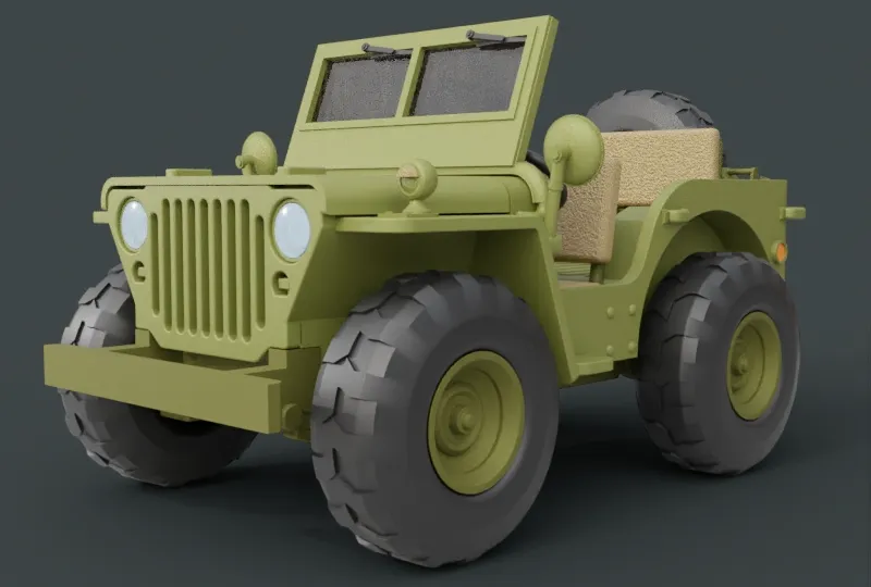 Jeep Willys Super Deformed Miniature