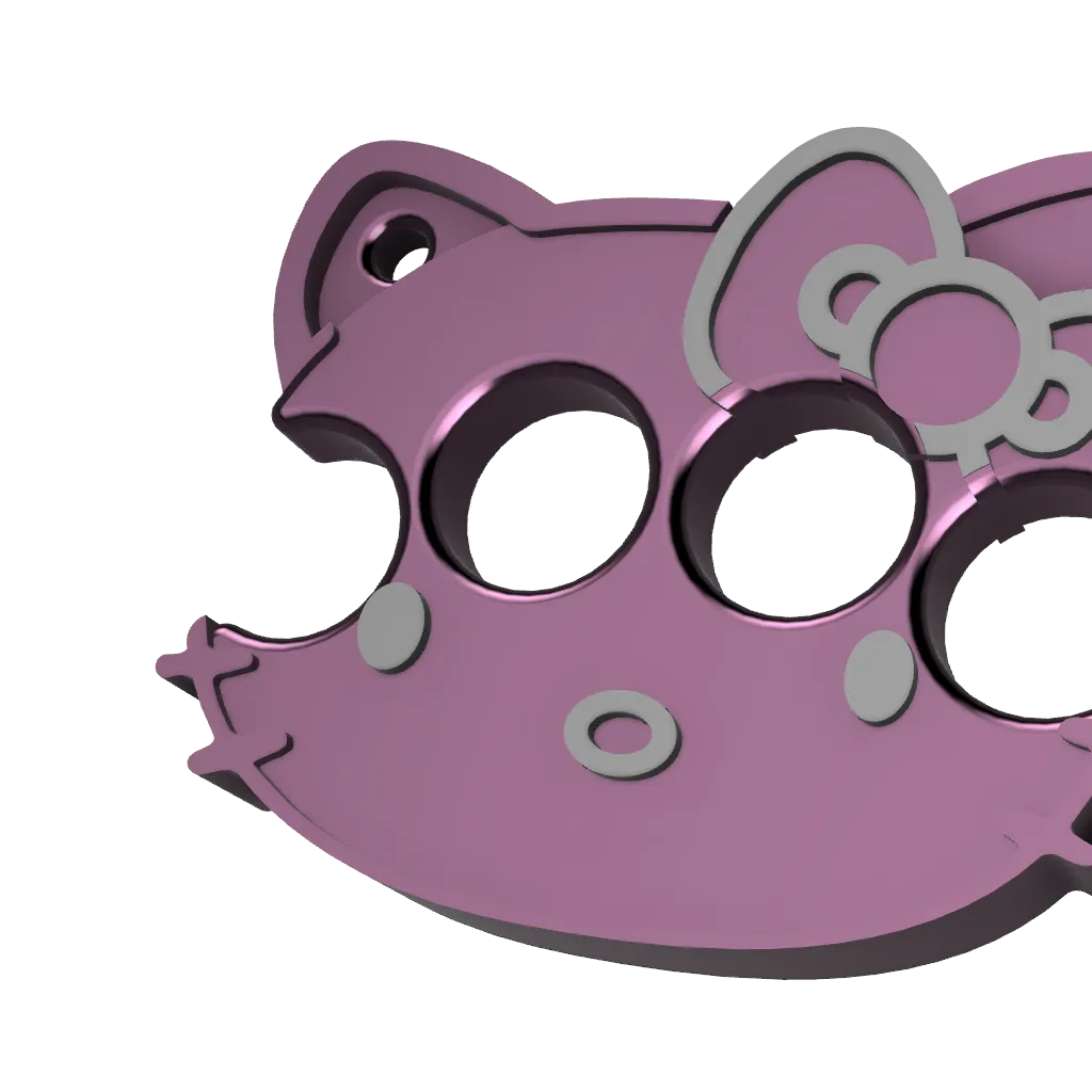 Finger Knuckle Duster Brass Knuckles Hello Kitty stylish