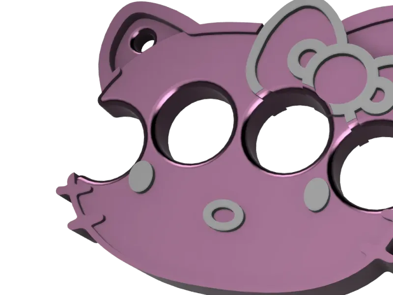 Finger Knuckle Duster Brass Knuckles Hello Kitty stylish
