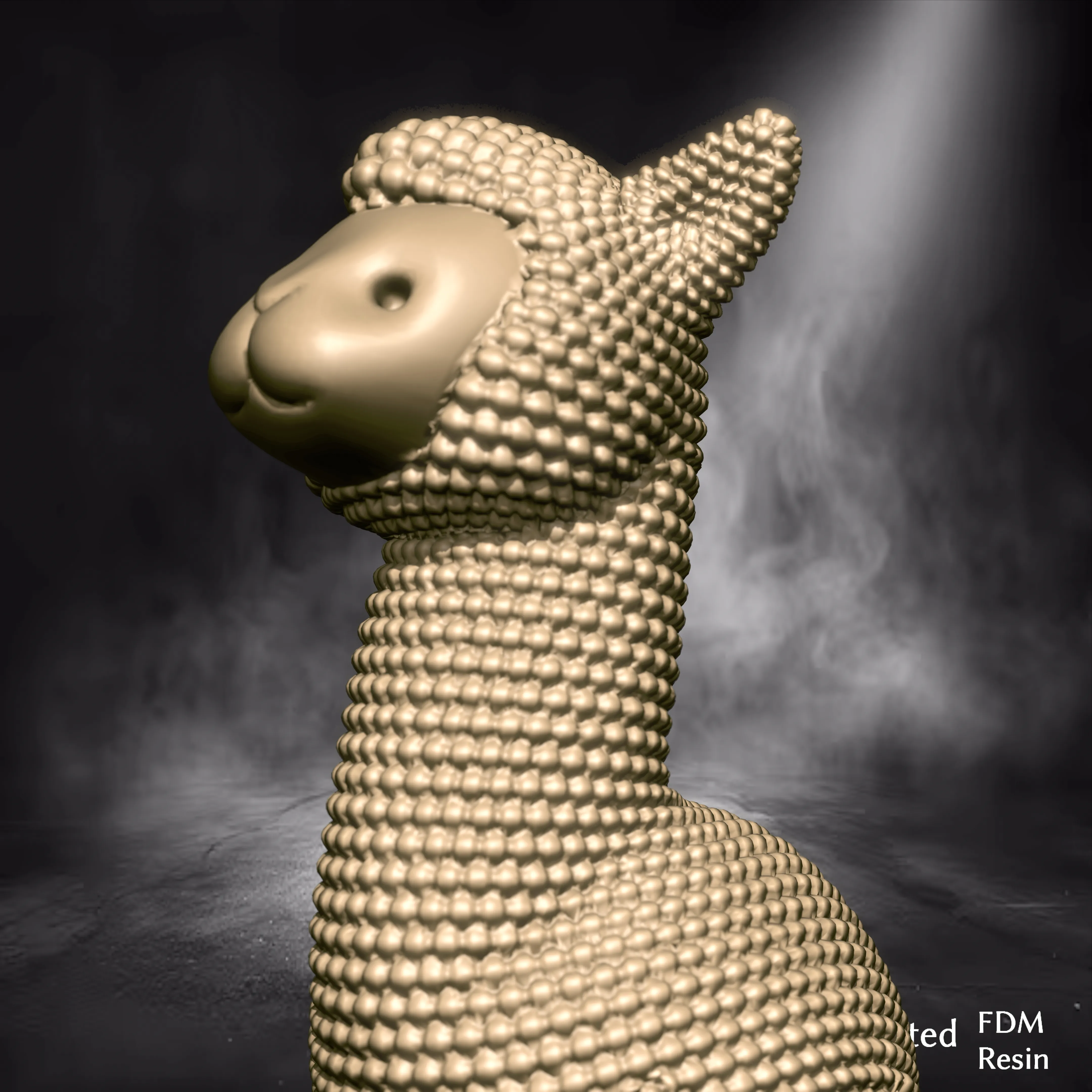 Knitted Cute Alpaca – Adorable Flexi Print 🦙💖