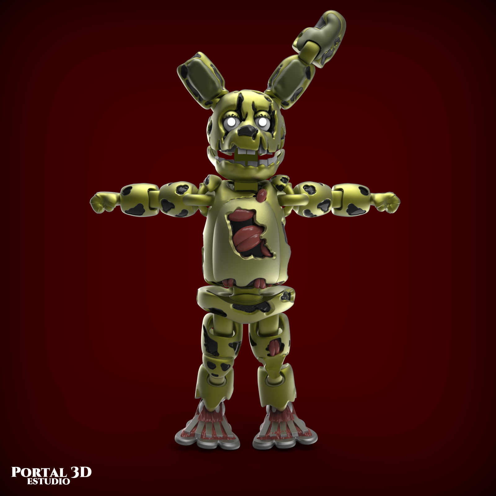 Springtrap Print-in-place Without Support 