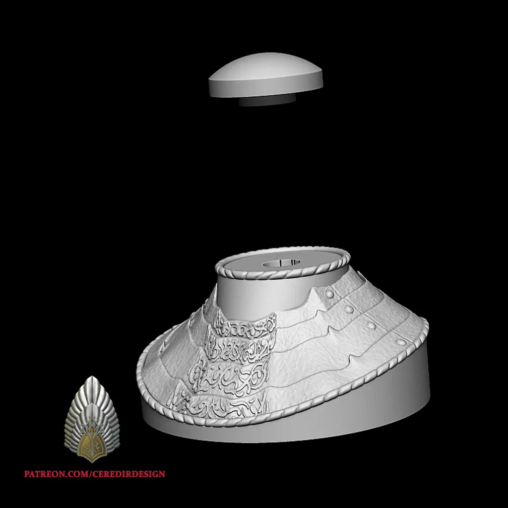 Sauron Helmet Stand lord of the rings 3D DIGITAL DOWNLOAD