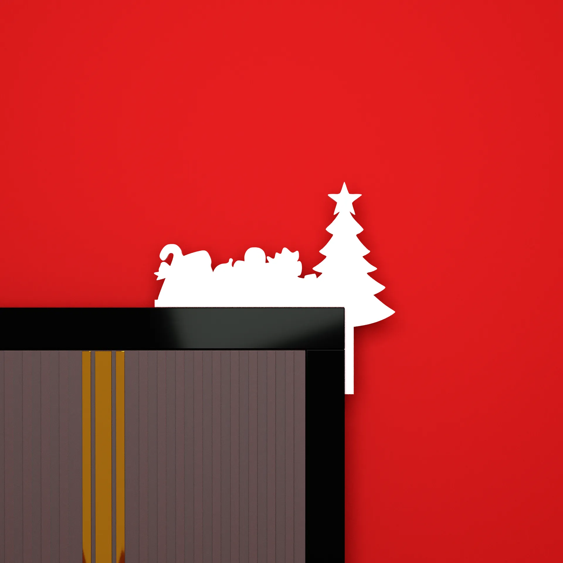 Christmas door corner decor