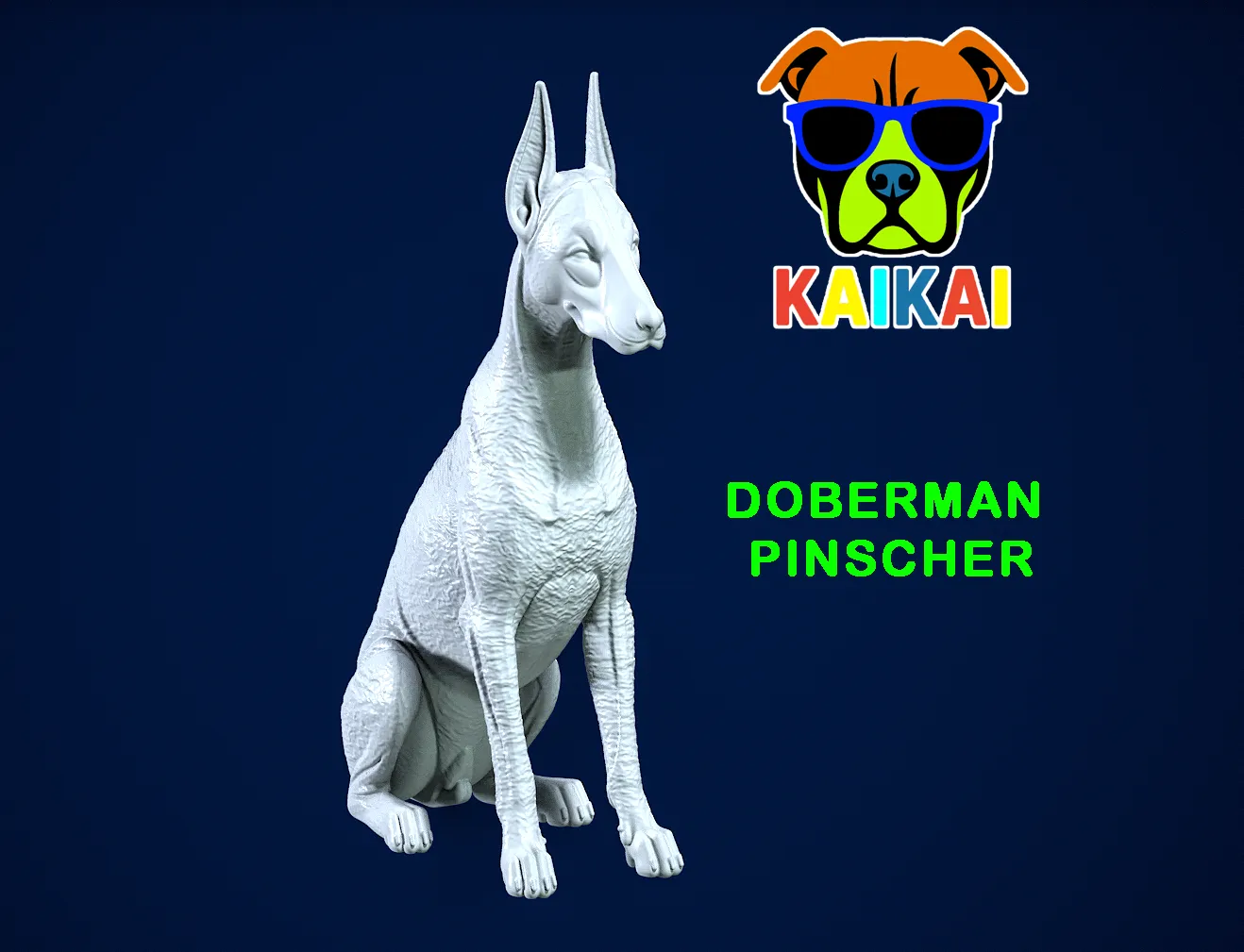 Dobermann - Doberman Pinscher model - 3D PRINT