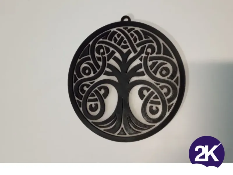 Celtic style Tree of Life window decoration, easy to print