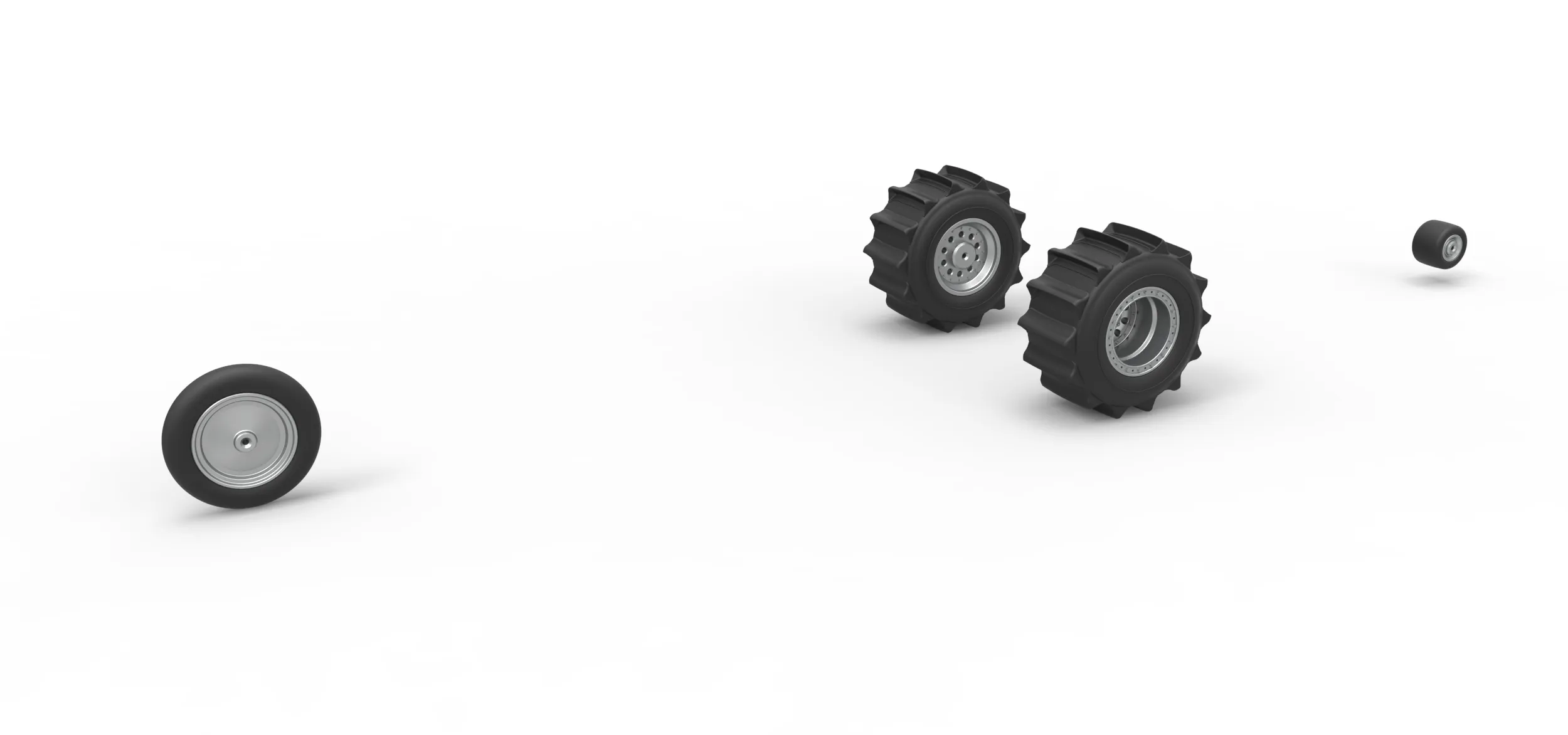 Wheel Set of Top fuel Dirt dragster trike Sale 1:25