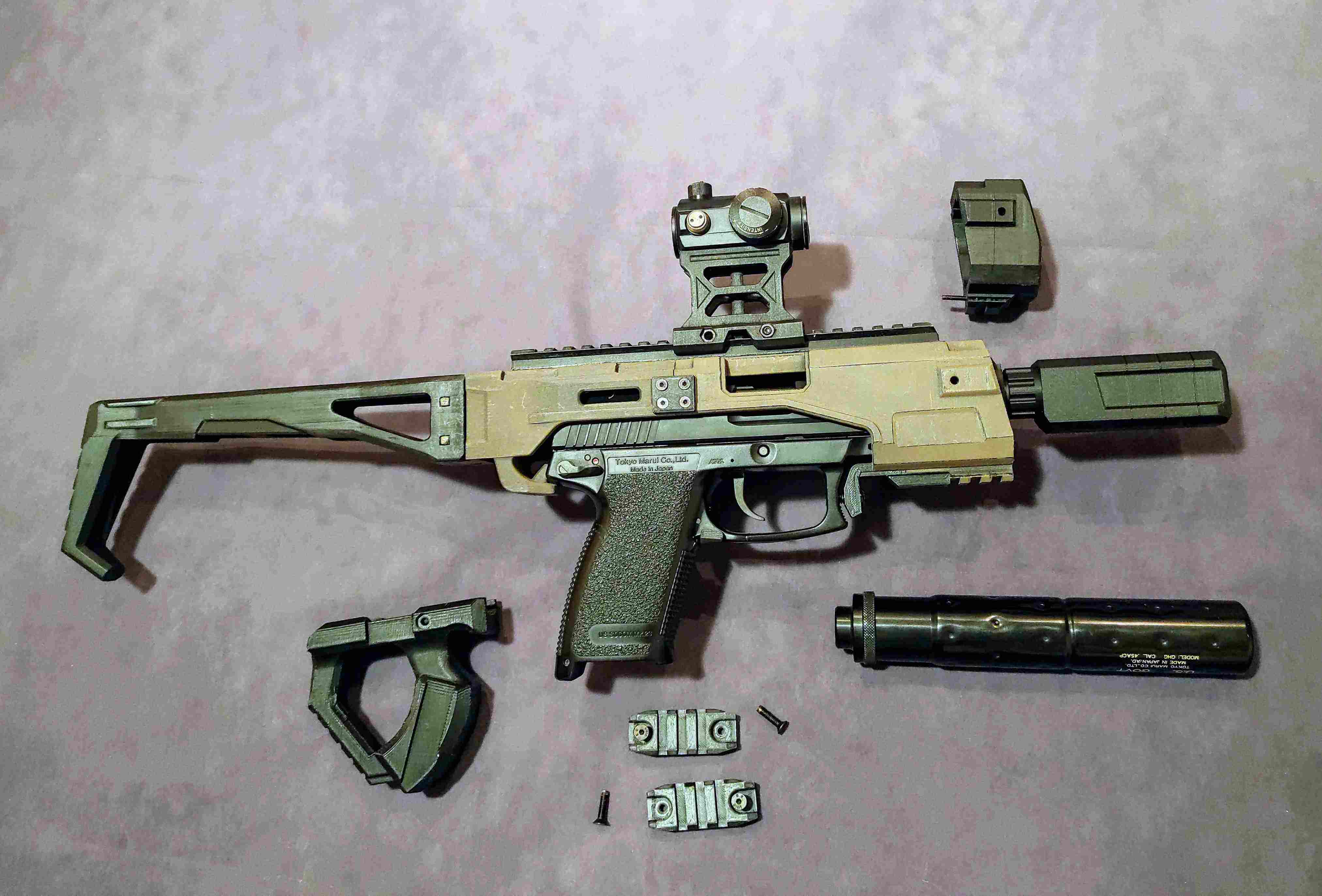 MK23 SOCOM Carbine kit AIRSOFT | 3D models download | Creality Cloud