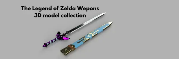 The Legend of Zelda Weapons 3D model collection