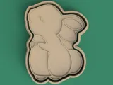 cortante + estampa de conejo / rabbit cutter + stamp-0