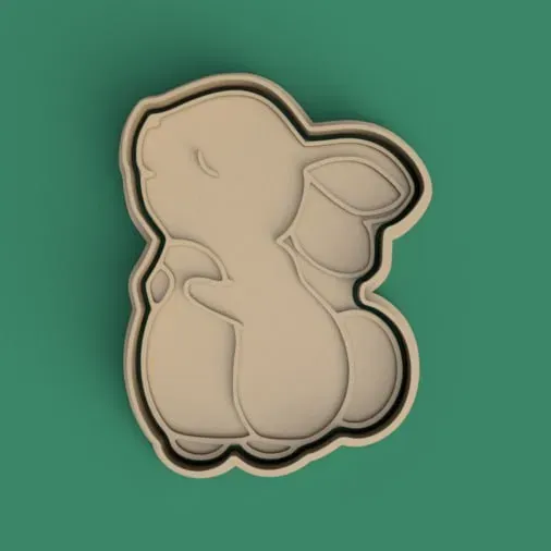 cortante + estampa de conejo / rabbit cutter + stamp
