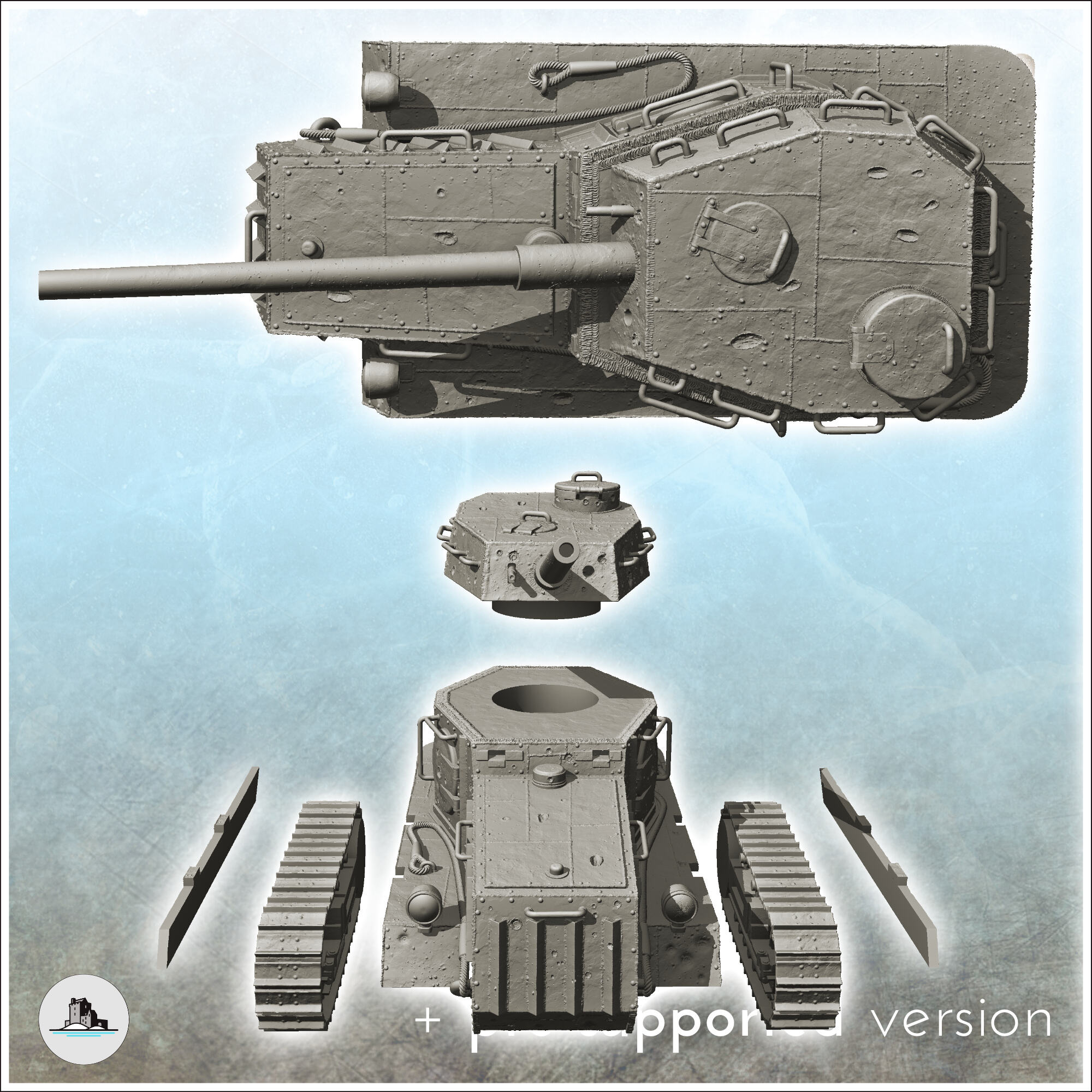 KhTZ-16 tank - Russia USSR WW2 Flames of War Bolt Action