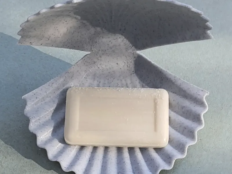Seifenschale in Form einer Muschel