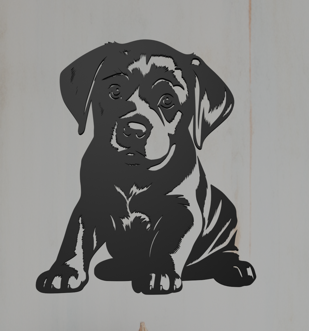 labrador-puppy-wall-art-3d-models-download-creality-cloud