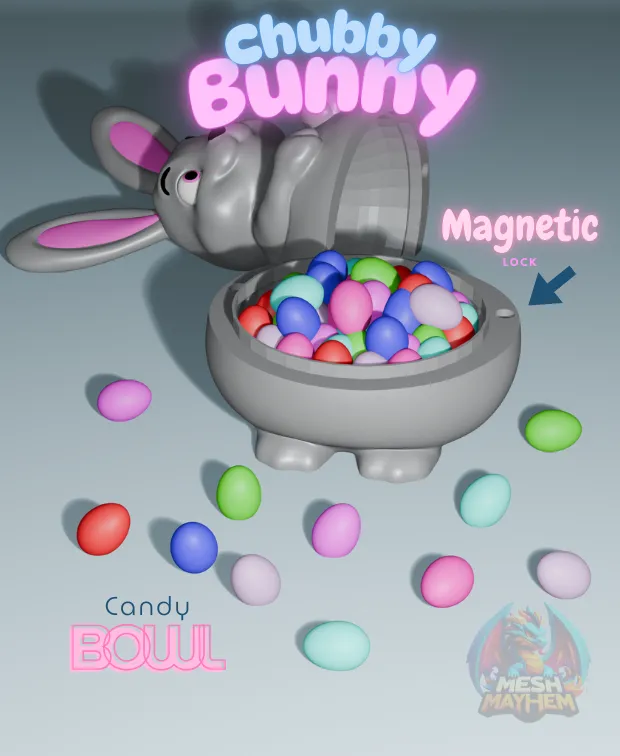 Easter Chubby Bunny Candy Bowl