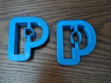 Letter P Alphabet Upper & Lower Case Cookie Cutter-0