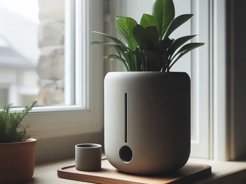 Round Self-Watering Planter – Convenient Care for Your Plant